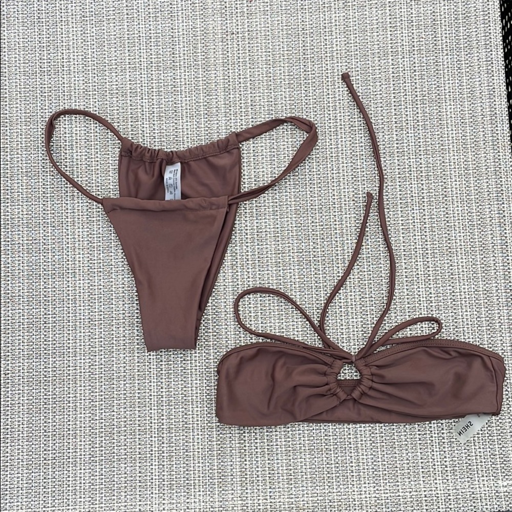 Brown Shein String Bikini - Size S